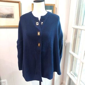 Banana Republic Rich Blue Sweater Cape